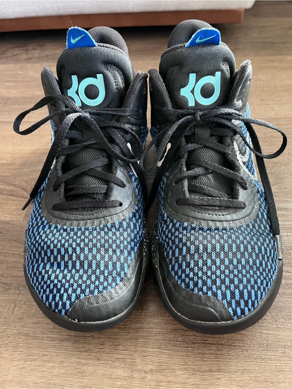 Nike KD Trey 5 IX Mens 9 Black Racer Blue Basketball Shoes Runners Sneakers